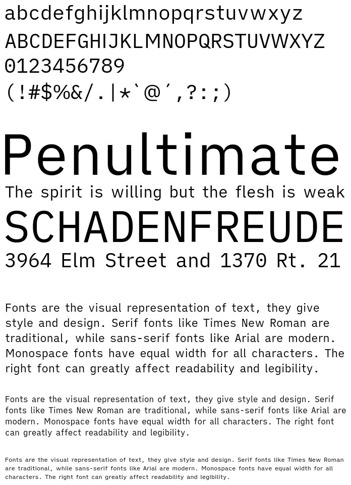 iAWriter Quattro S font preview