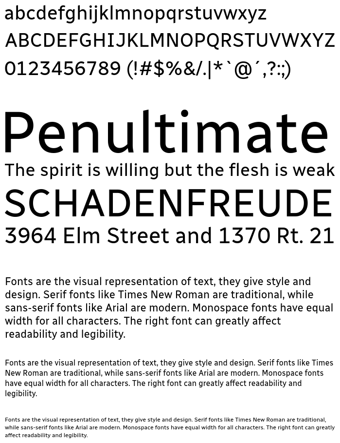 Radio Canada font preview