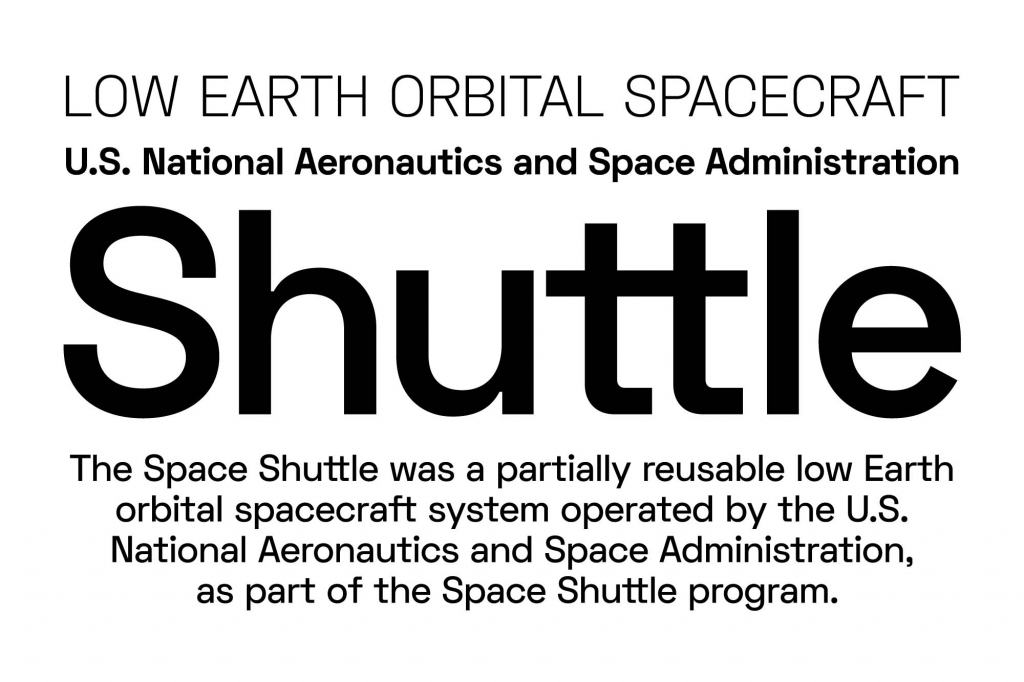 Space Grotesk font preview